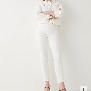 White J. Crew curvy toothpick jeans